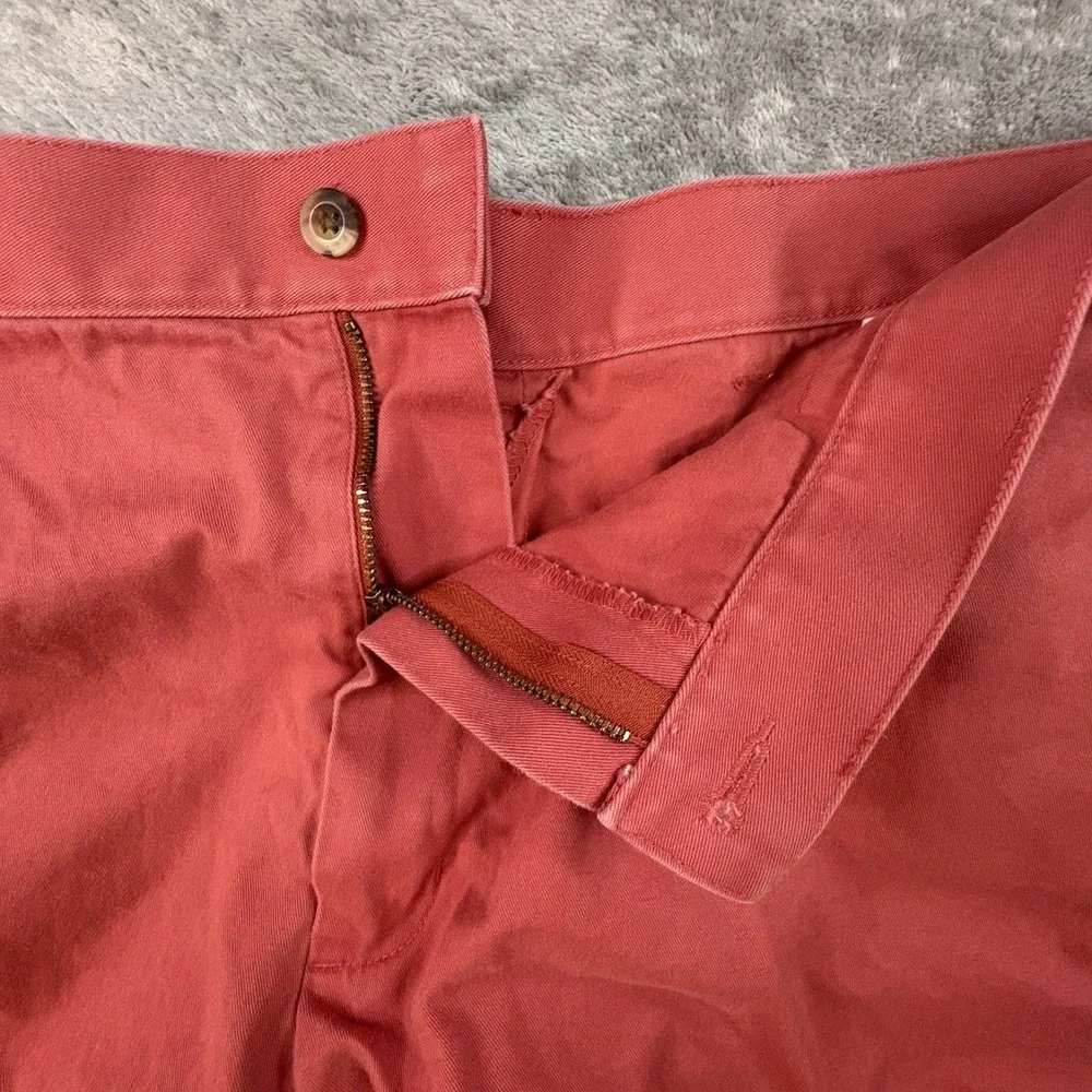 Jos A Bank Men's 42.5 Salmon Chino Shorts Tailored Fit Flat Front Preppy SEE DES
